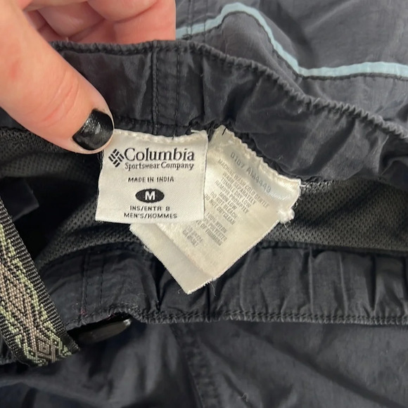 Columbia Shorts Mens Medium Navy Blue Belted‎ Swim Trunks Outdoors Hiking - Picture 9 of 11
